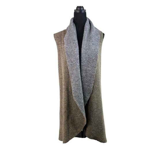 Anthropologie Two-Tone Gray and Brown Cardigan - Picture 2 of 11